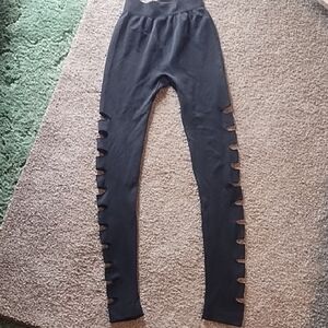 Eye Candy Black Cut-Out Leggings